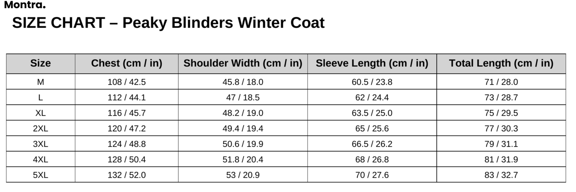 Peaky Blinders winter coat - Montra USA